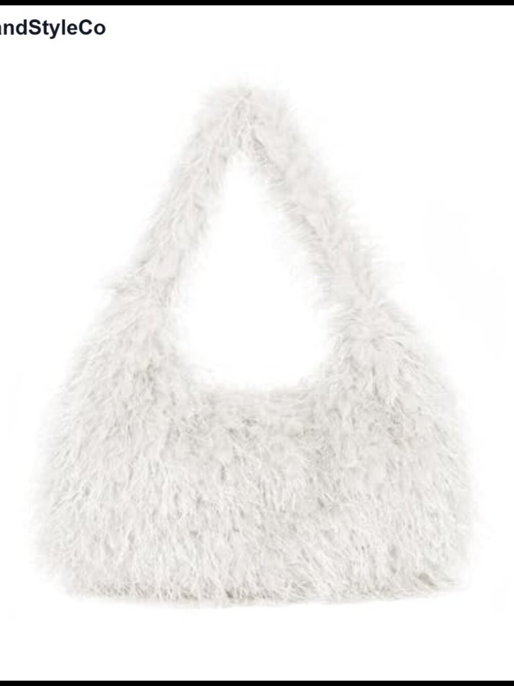 Fluffy Faux Fur Tote Handbag Plush Y2K Hobo Shoulder Bag Fuzzy Clutch Purse